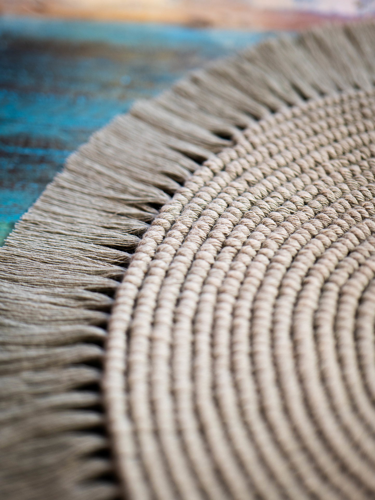 Macrame Centre Piece - Sage