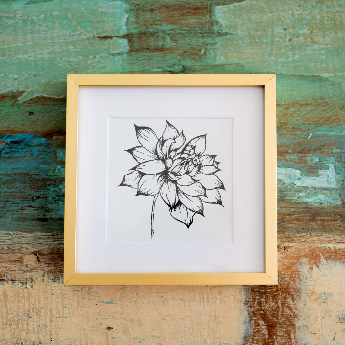 Framed Hand Drawings ~ Lonely Flower